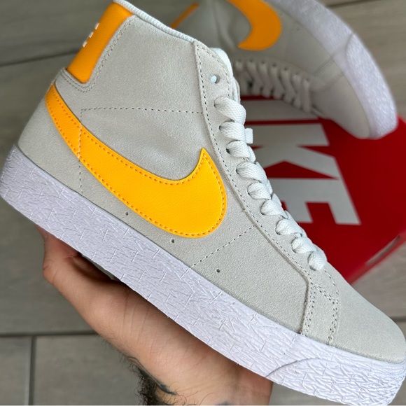 Nike Shoes - NIKE SB BLAZER MID YELLOW ORANGE SWOOSH